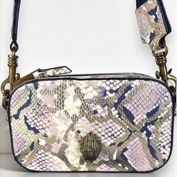 Kurt Geiger Kensington Shoreditch Snake Embossed Small Camera Crossbody Bag New - Picture 3 of 14